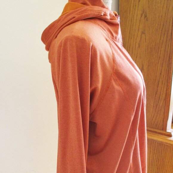 Pendleton Women's Half Zip, Long Sleeve, Athletic Hoodie, Rust/Orange, Size L - Picture 5 of 13